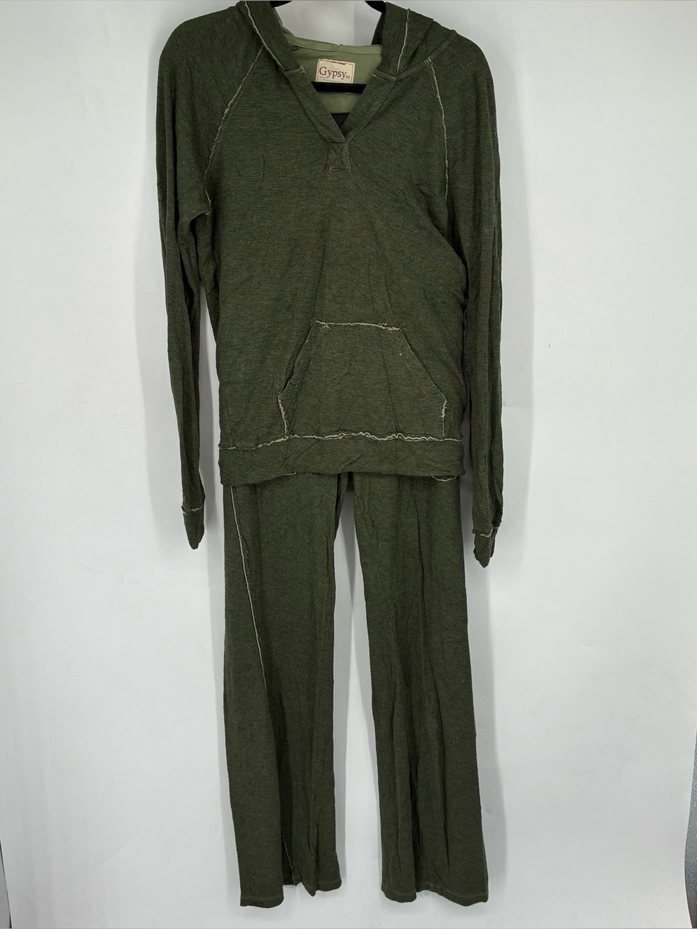 Gypsy 05 Small Hoodie Sweatpants Set Outfit Green Sweatshirt Boho Bohemian Chic - Picture 3 of 8